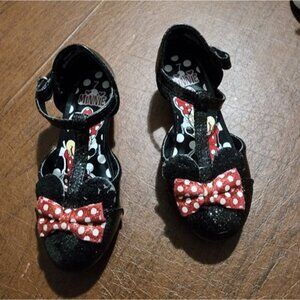 Minnie Black and Red Polka Dot Kids Dress Shoes